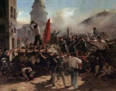 Barrikadenkampf Rue Soufflot 1848 / Gem.